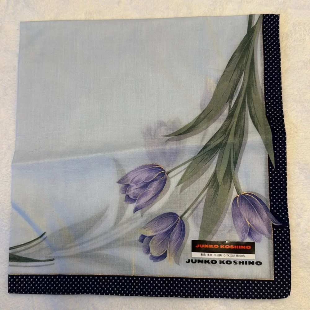 NWT Vintage Japanese Brand Junko Koshino Handkerchief Bandanna Neckerchief